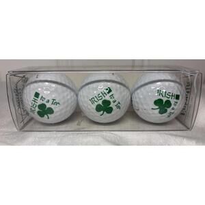 Lot of 3 New Irish To a Tee Golf Balls Clover Logo Spalding Co. Pro•Grade USA